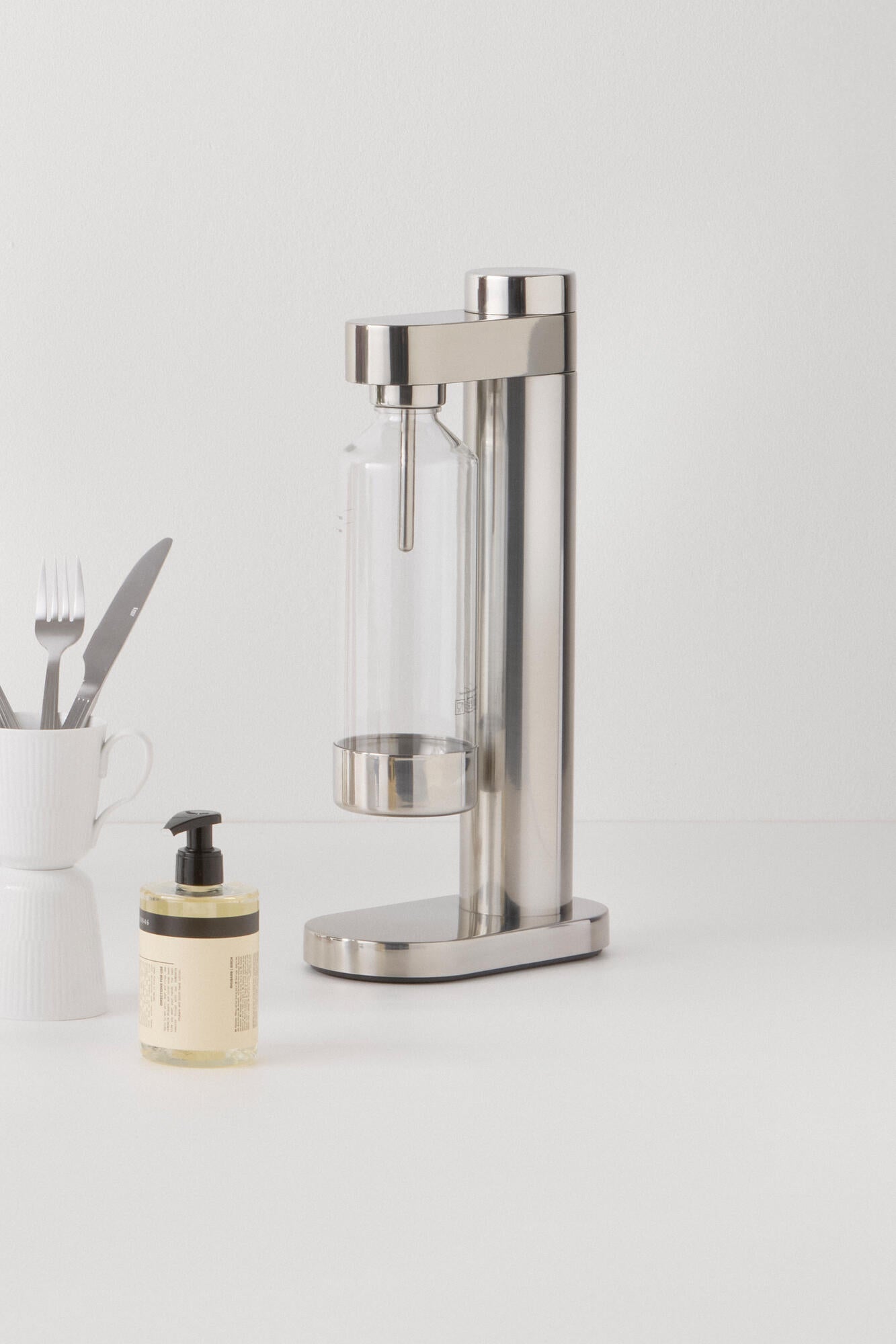 Brus sodavandsmaskine & 2 flasker - stål